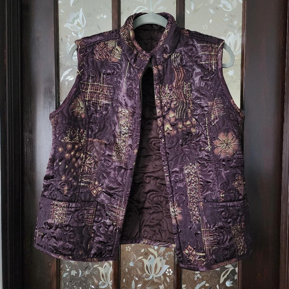 Brown Chico's(?) Reversible Quilted Vest